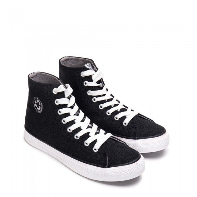 Redo Vegan Mid-Top Vulcanized Sneakers Black