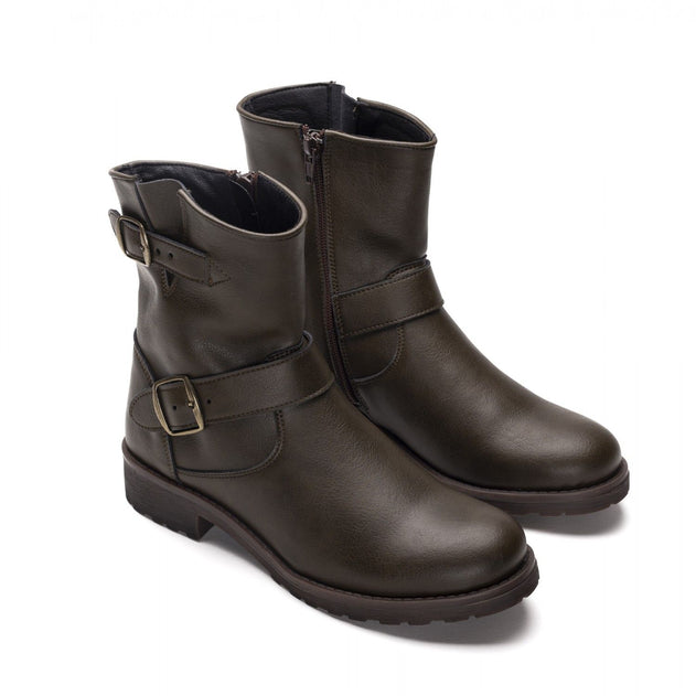 Odet Biker Ankle Vegan Boot Green