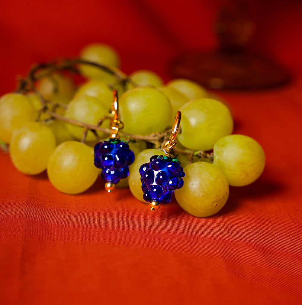 Grapes Earrings Blue