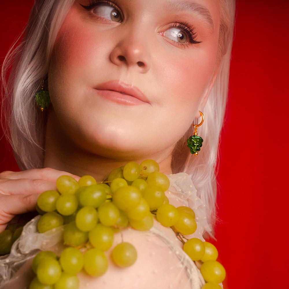Grapes Earrings Green