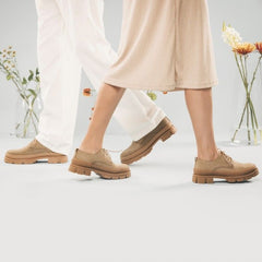 Arum Beige Chunky Derby Vegaani Kengät