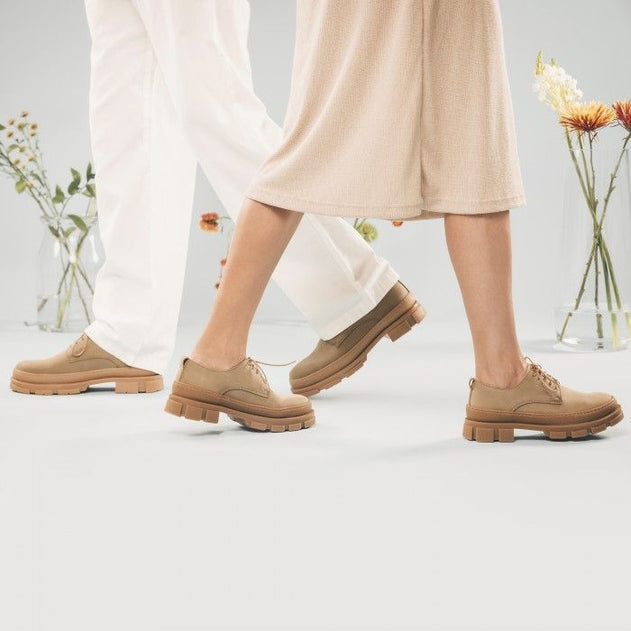 Arum Beige Chunky Derby Vegaani Kengät