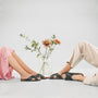 Nae Vegan Shoes - Lilac Black Vegan Ergonomic Cushioned Sandals, image no.2