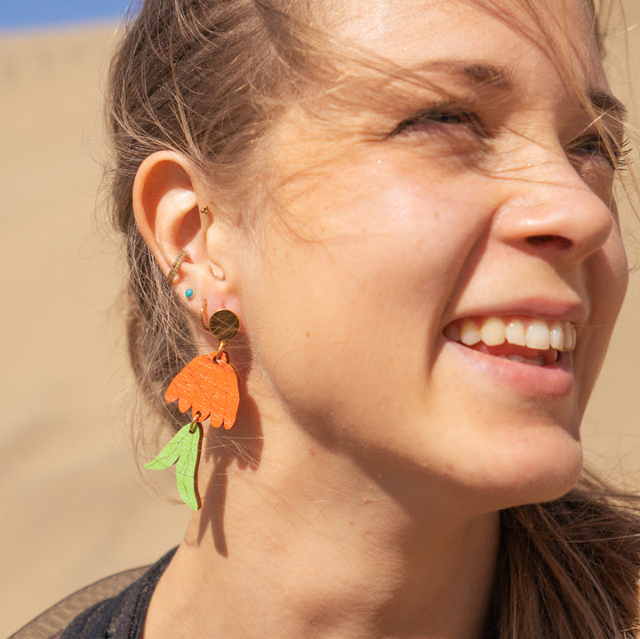  - Daisy Red Earrings