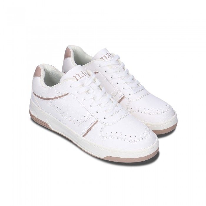 Nae Vegan Shoes - Dara White Lace-up Sneakers