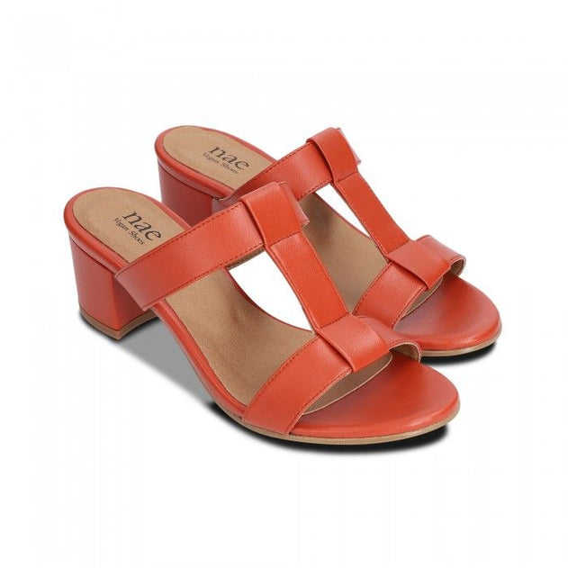 Iris Orange Vegan High-Heeled Sandals