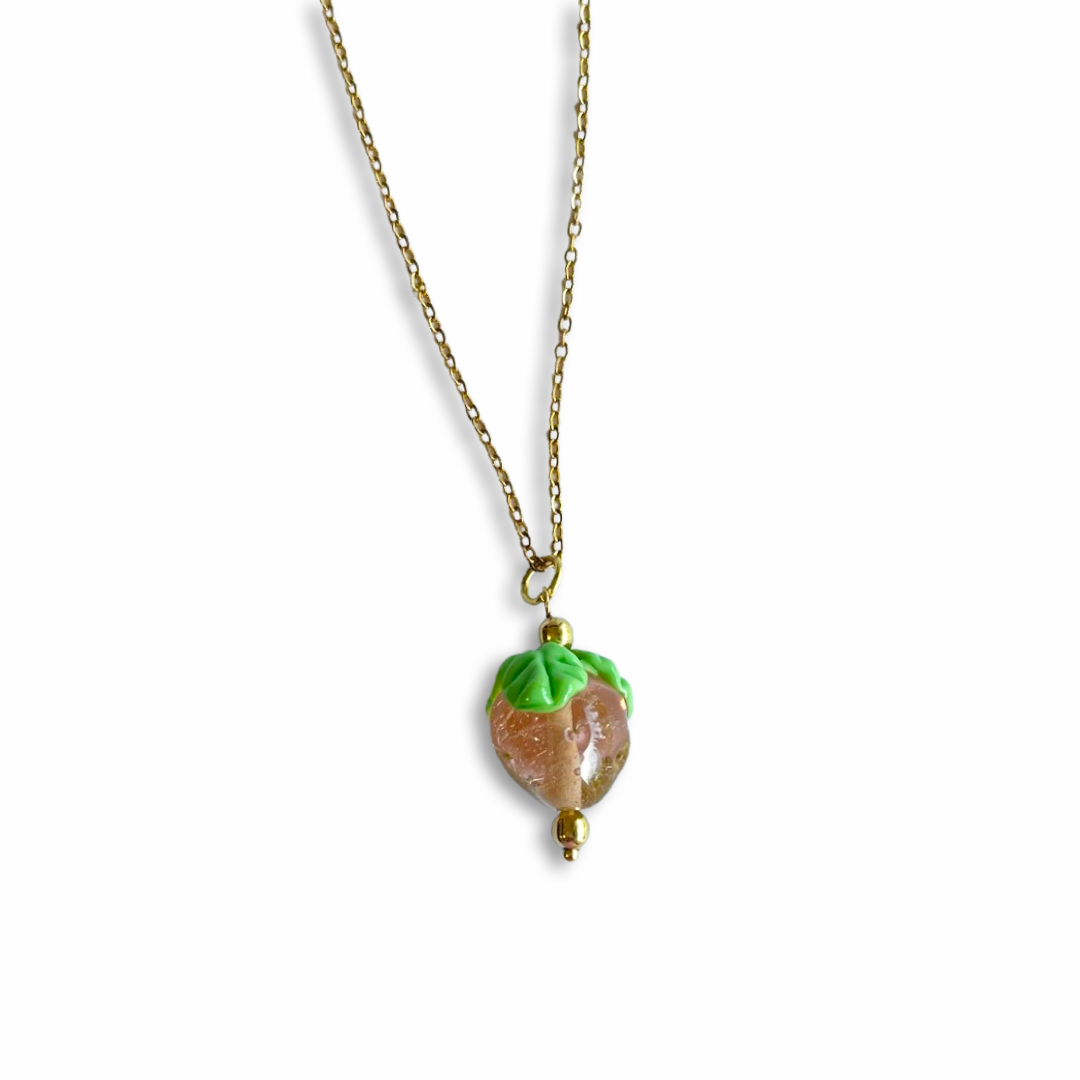 Strawberry Rose Necklace