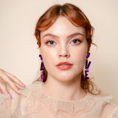 Love Purple Earrings