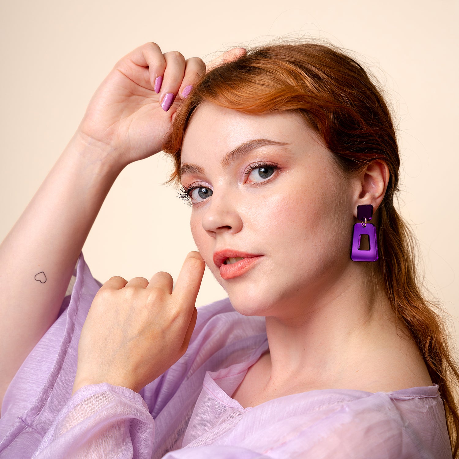 Kuvio Purple Earrings