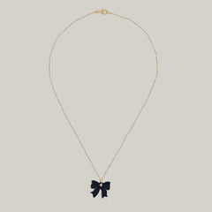 Take A Bow Necklace Black