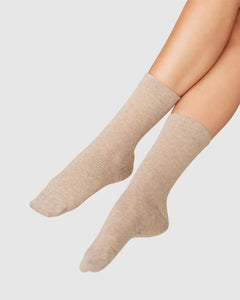 My Organic Cotton Rib Socks Light Brown