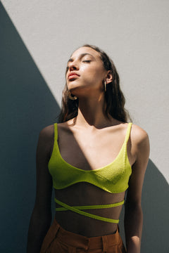 Coco Knitted Bralette Yellow