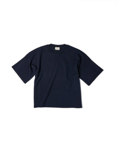 Knitted T-Shirt Navy Blue