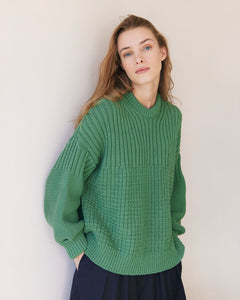 Delčia Cotton Sweater Fern Green