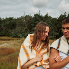 Wool Blanket Yellow/Khaki Stripe