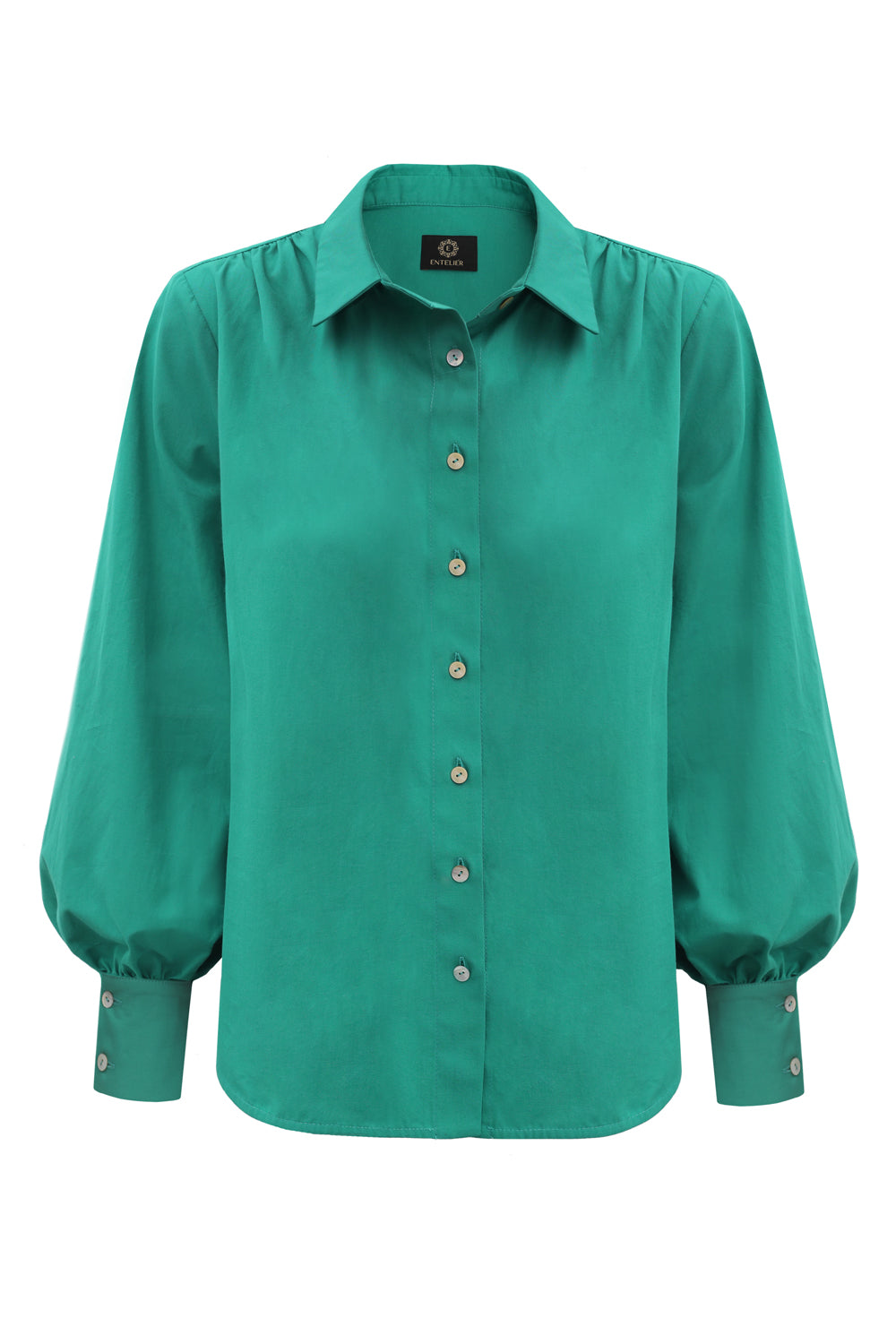 Noel Button-up Shirt Emerald Green