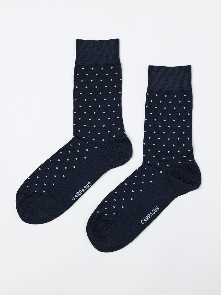 Classy Socks Dots Navy/White