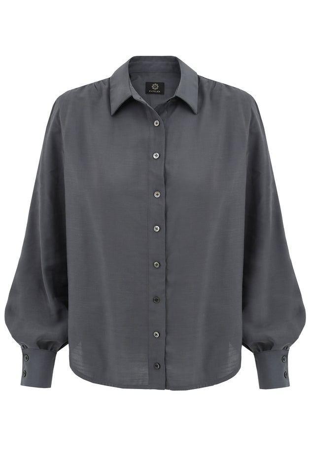 Noel Button-up Shirt Grey