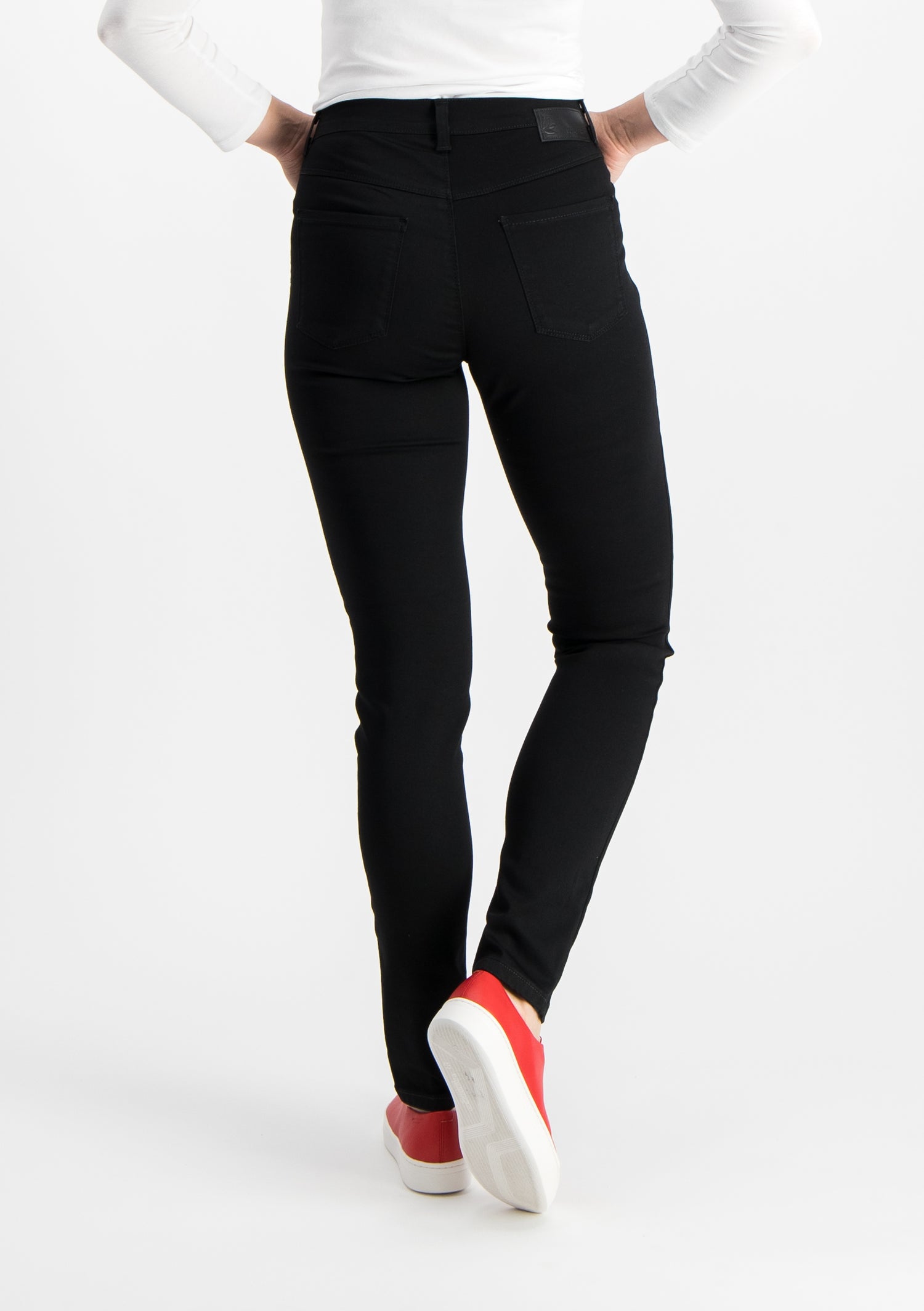 Legging Super Stretch Jeans Black Satin Finish