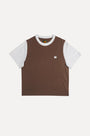 Trendsplant - Women's Color Block T-Shirt Cocoa Brown, image no.1