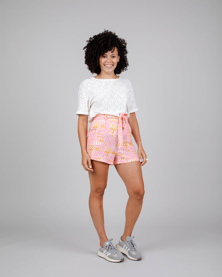 Brava Fabrics - Dizzy Belted Shorts Rose
