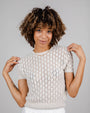 Brava Fabrics - Lace Knitted T-Shirt Ecru, image no.1