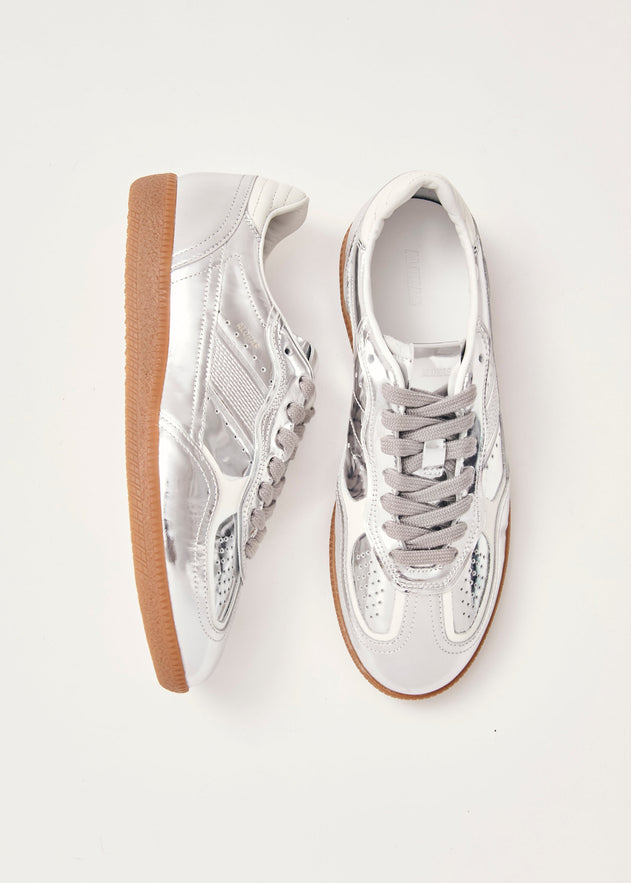 Tb.490 Rife Cream Leather Sneakers Shimmer Silver