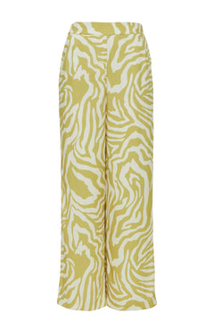 Lilby Printed Pants Celery Green