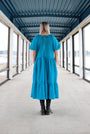 Miia Halmesmaa - Lush Dress with Puff Sleeves Turquoise Glitter, image no.7