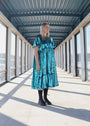 Miia Halmesmaa - Lush Dress with Puff Sleeves Turquoise Sequin, image no.5