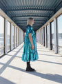 Miia Halmesmaa - Lush Dress with Puff Sleeves Turquoise Sequin, image no.8