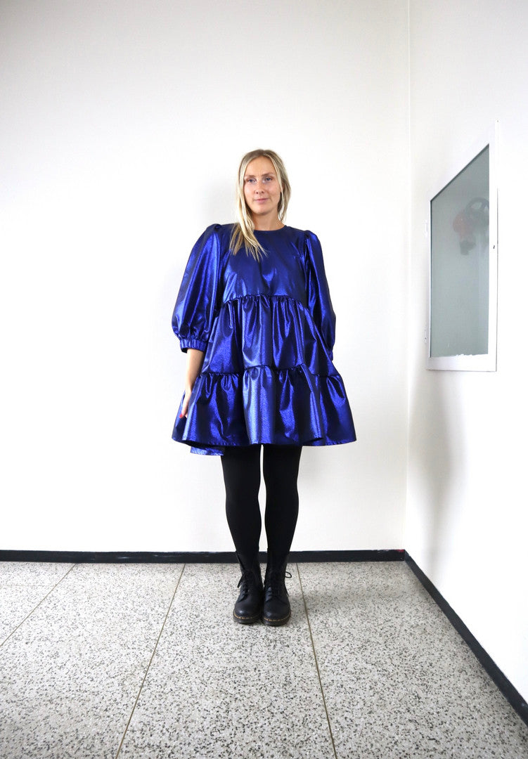Dishy Dress Shiny Blue