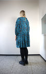 Miia Halmesmaa - Flirty Dress with Puff Sleeves Petrol Flower, image no.5