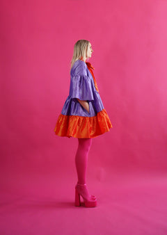 Lush Mini Dress Lavender/Orange