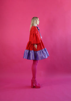 Lush Mini Dress Red/Lavender