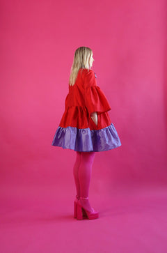 Lush Mini Dress Red/Lavender