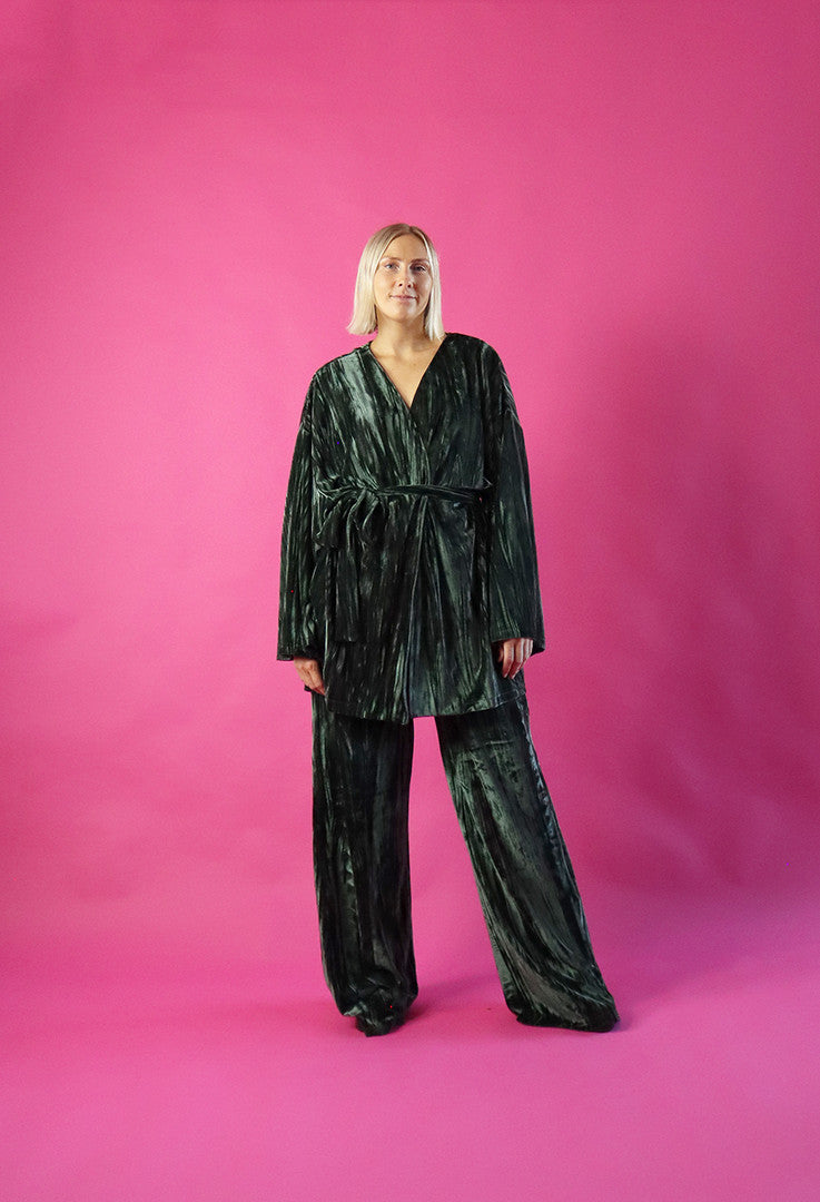 Velvet Pants Forest Green