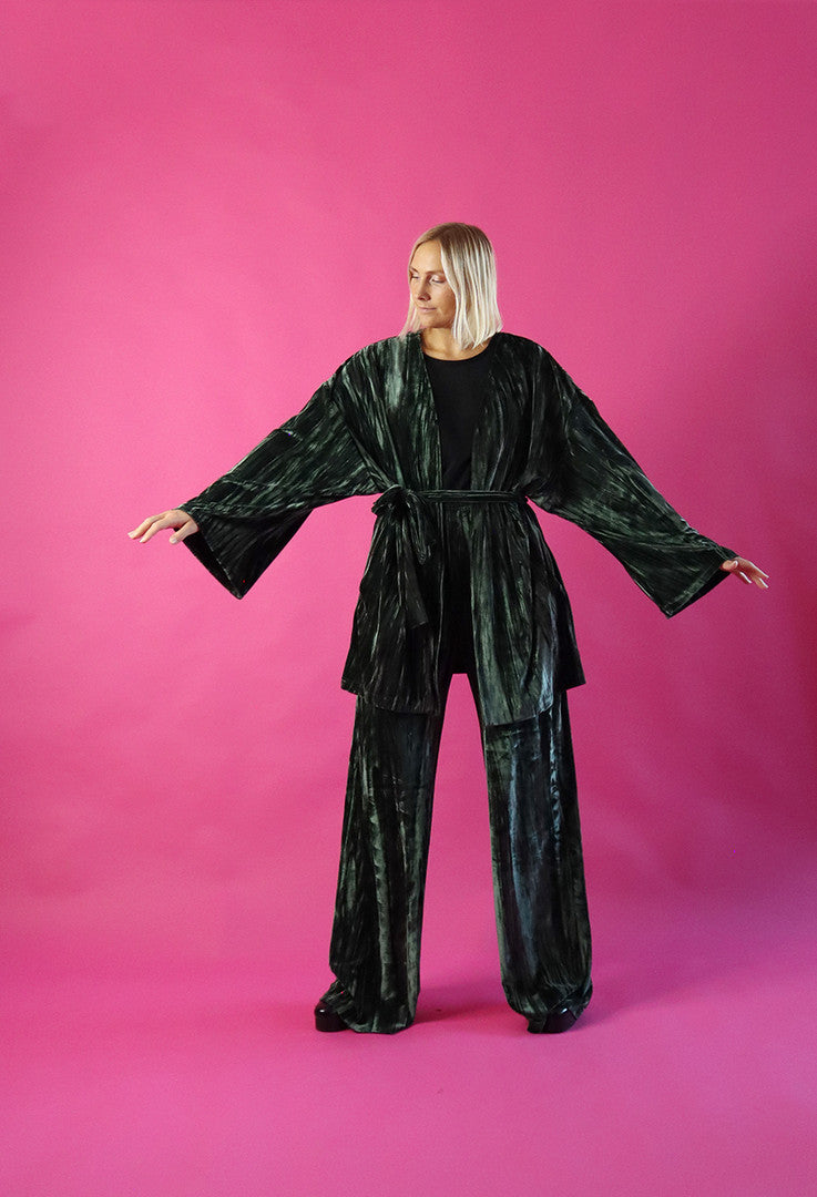 Velvet Pants Forest Green