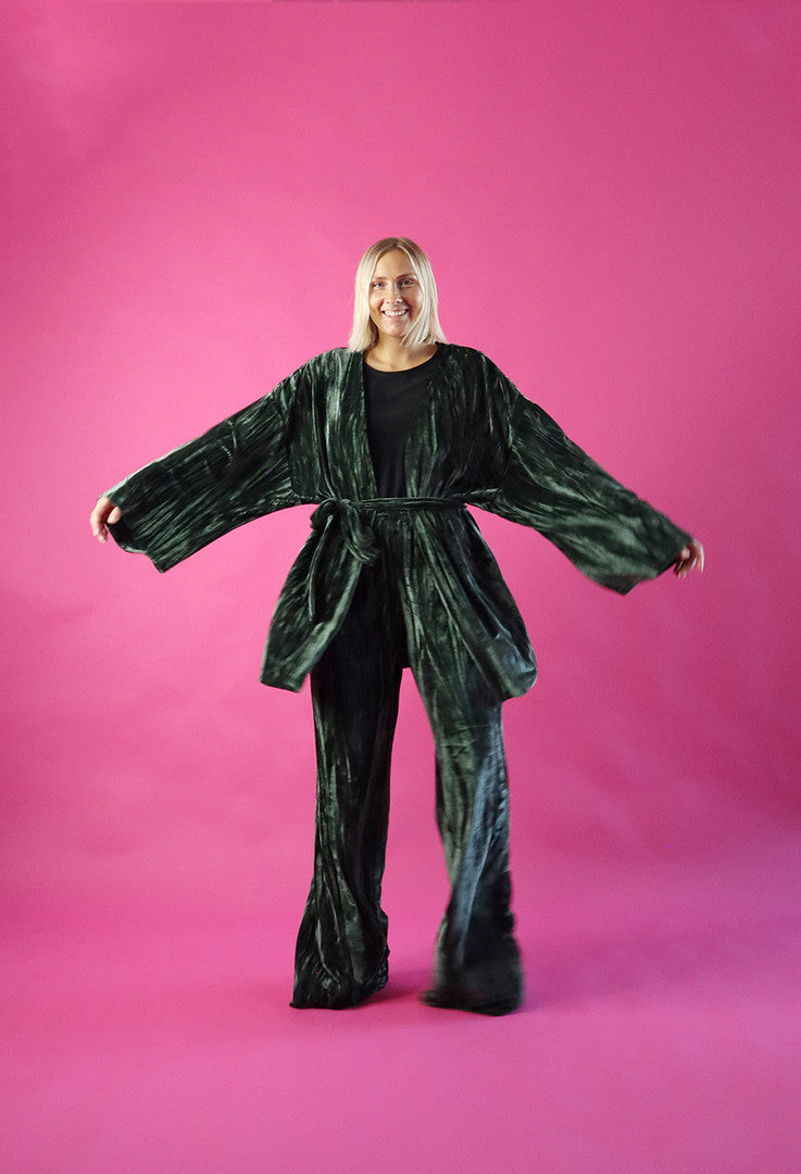 Velvet Pants Forest Green