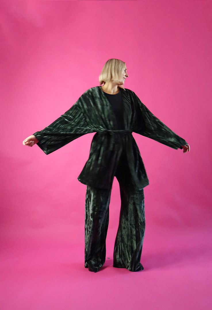 Velvet Pants Forest Green