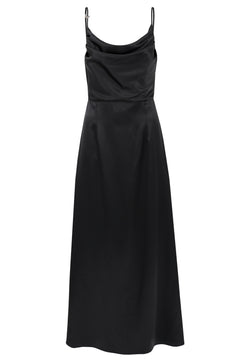 Marlena Satin Dress Black