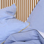 Homehagen - Cotton Percale Duvet Cover Set Navy Stripe & Blue Piping, image no.3
