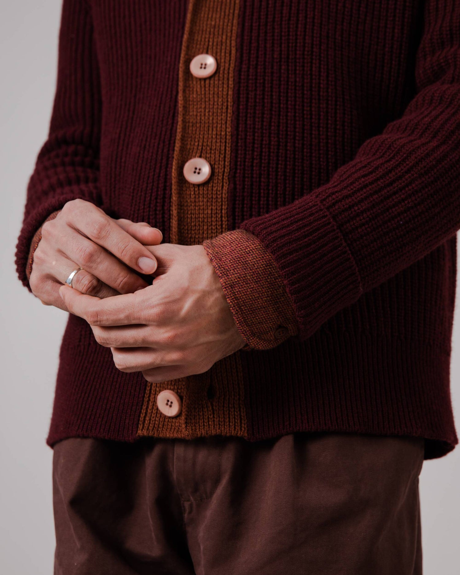 Woolly Cashmere Cardigan Bordeaux