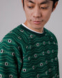 Brava Fabrics - Eyes Jacquard Sweatshirt Green, image no.3