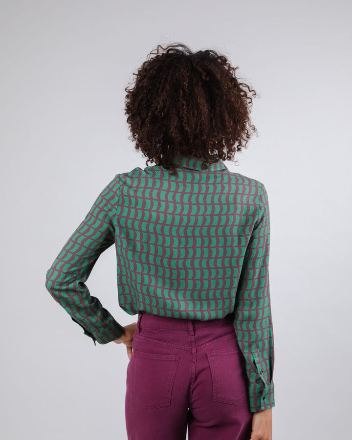 Brava Fabrics - Geo Regular Blouse Green