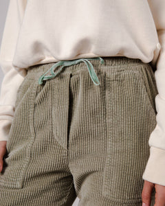 Patch Pocket Corduroy Pants Pale Green