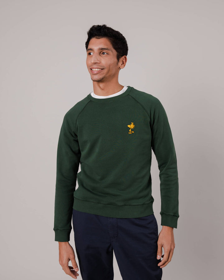 Brava Fabrics - Peanuts Woodstock Sweatshirt Green