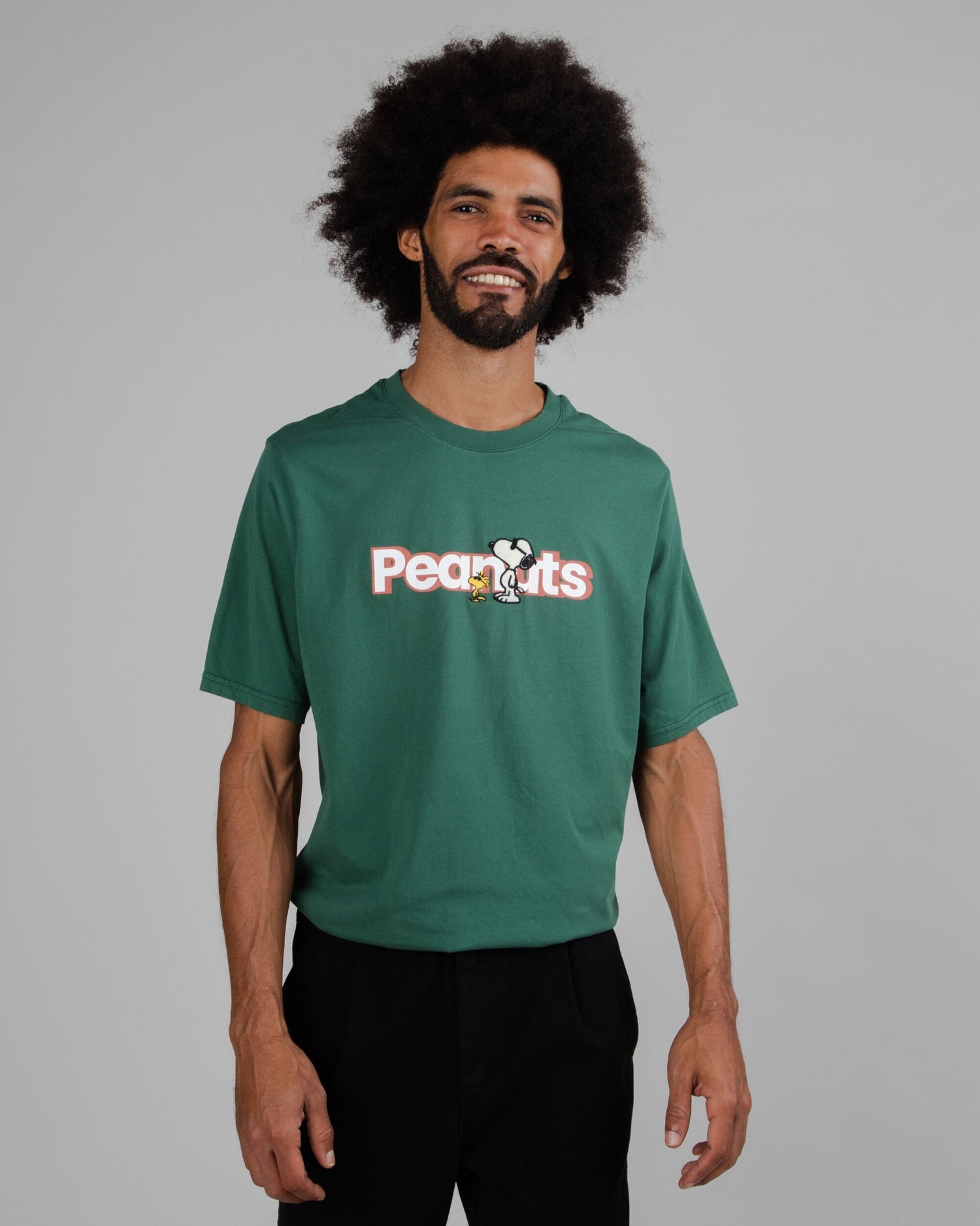 Peanuts Snoopy And Woodstock T-Shirt Green