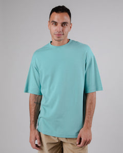 Interlock Oversize Cotton T-Shirt Ocean