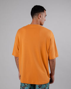 Interlock Oversize Cotton T-Shirt Ochre